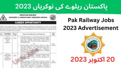 پاکستان ریلوے ایڈوائزری اور کنسلٹنسی سروسز کی نوکریاں 2023 ابھی اپلائی کریں